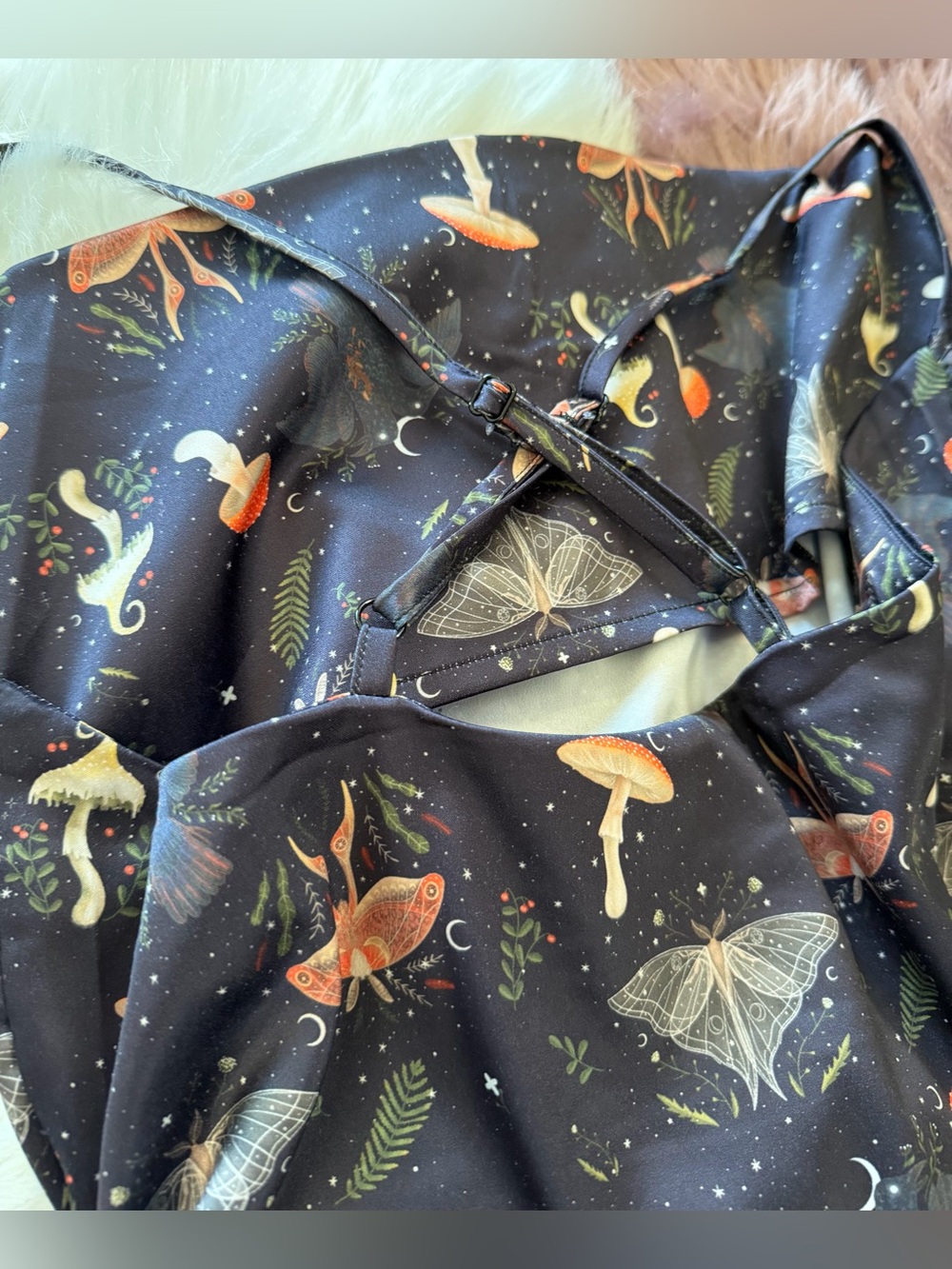 Disturbia Medeina Print Satin Midi Slip Dress - Picture 6 of 6